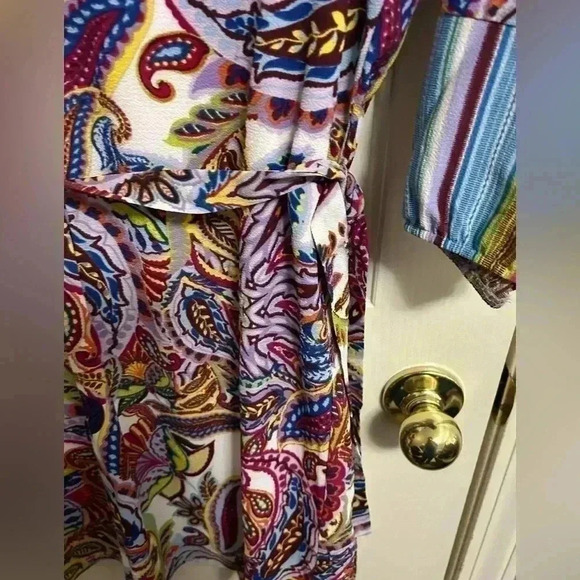 Fig and Flower Anthropologie Tunic Lined Dress Women’s Size Small Paisley Boho - Picture 2 of 7